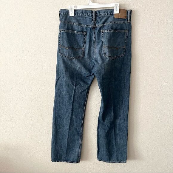 American Eagle Mens Size 33x32 Relaxed Blue Denim Jeans - Picture 3 of 7